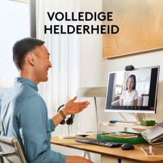 Logitech BRIO 100 1920 x 1080 Webcam - High-Quality Wired Streaming for Crystal Clear Video